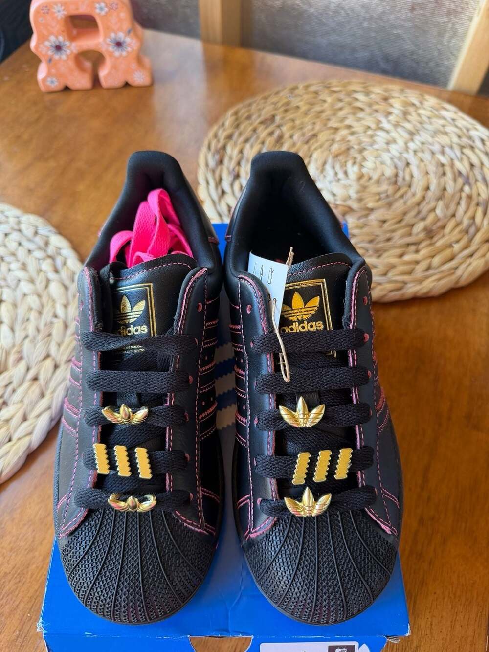 Adidas Superstar II W Women's Black and Gold Casual Sneakers JS1380